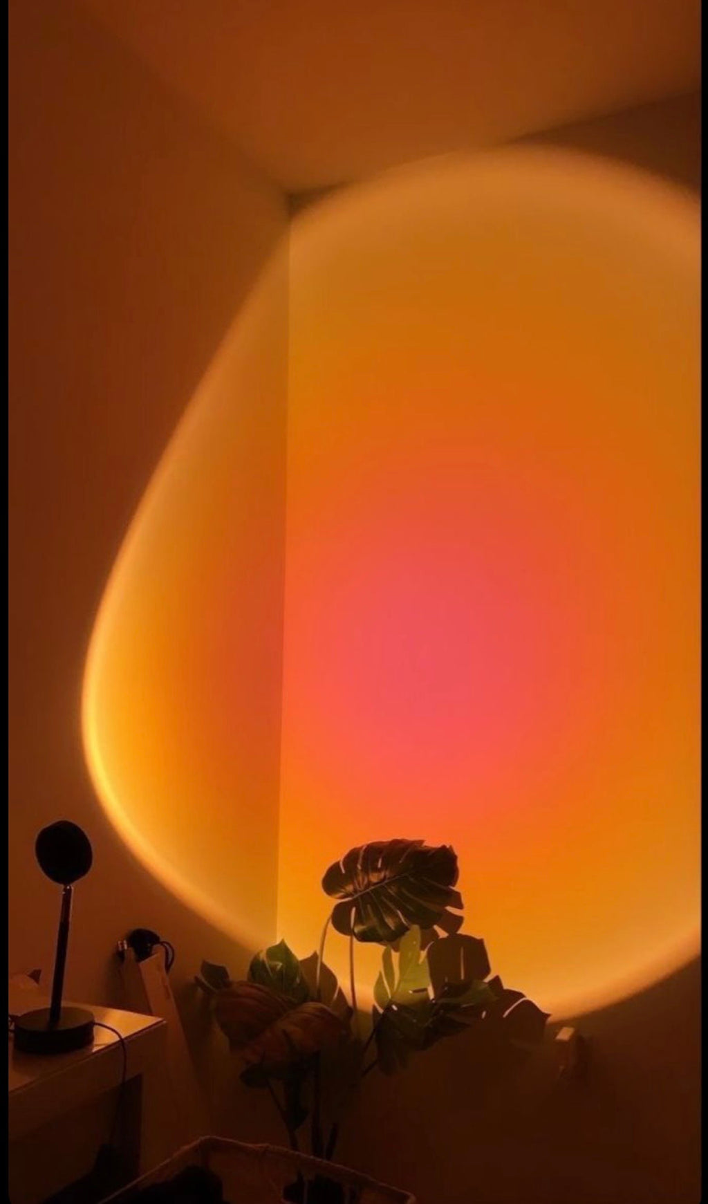 Rechargeable Rainbow Projection Lamp Sunset Lamp Projection Atmosphere Sunset Lamp