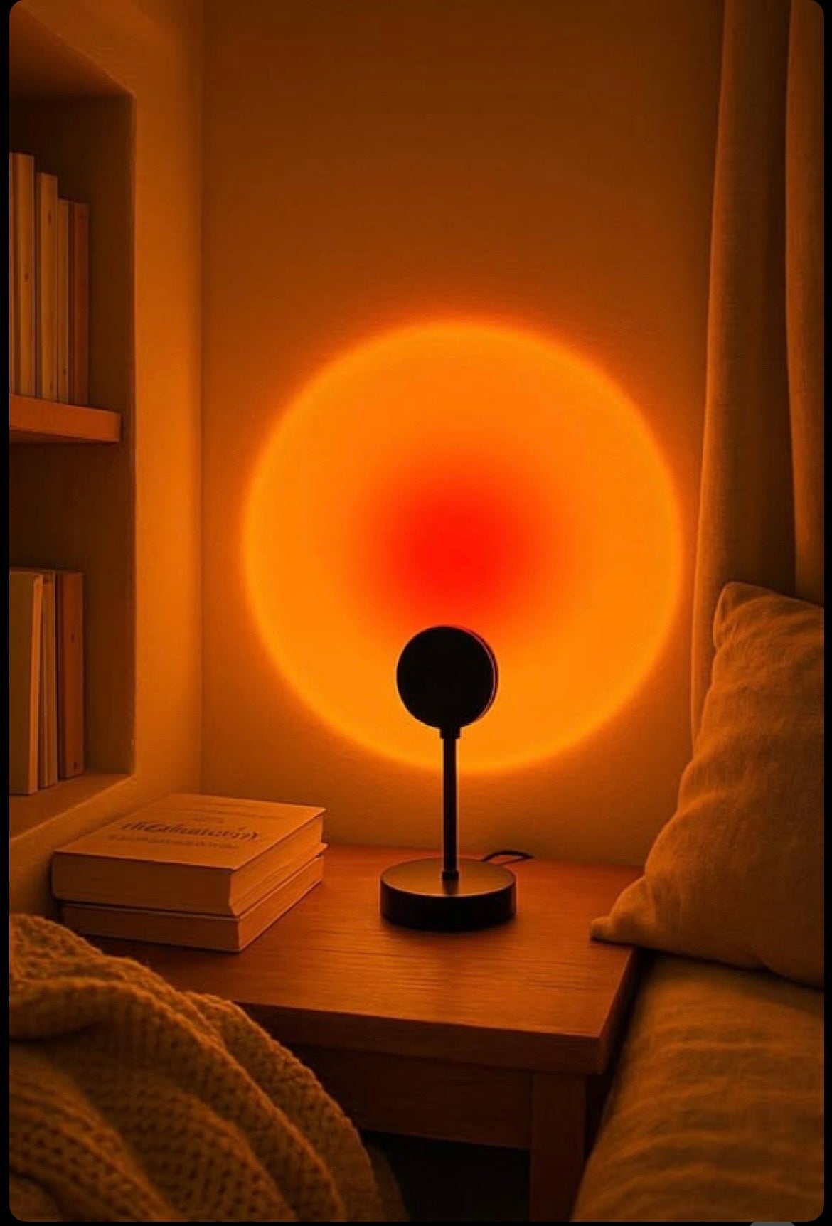 Rechargeable Rainbow Projection Lamp Sunset Lamp Projection Atmosphere Sunset Lamp